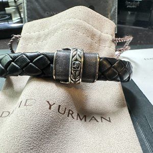 David Yurman Perfect Mint Condition Leather Mens Bracelet